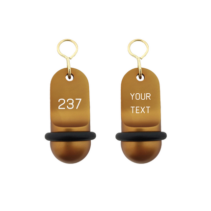 Mini Classic bronze hotel keychain engraved – 1 pc