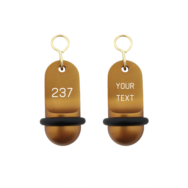 Mini Classic bronze hotel keychain engraved – 1 pc