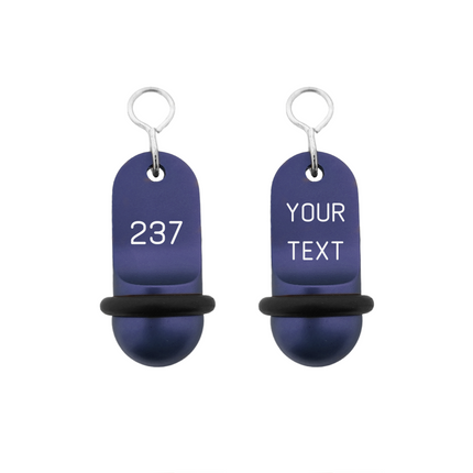 Mini Classic blue hotel keychain engraved – 1 pc