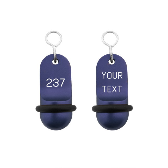 Mini Classic blue hotel keychain engraved – 1 pc