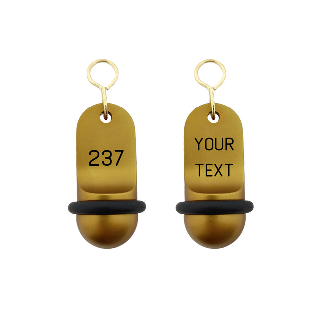 Mini Classic gold hotel keychain engraved – 1 pc