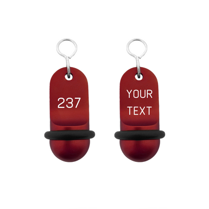 Mini Classic red hotel keychain engraved – 1 pc
