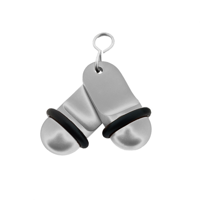 Mini Classic silver hotel keychain engraved – 1 pc