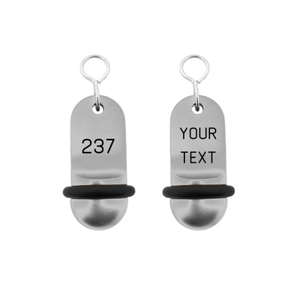 Mini Classic silver hotel keychain engraved – 1 pc