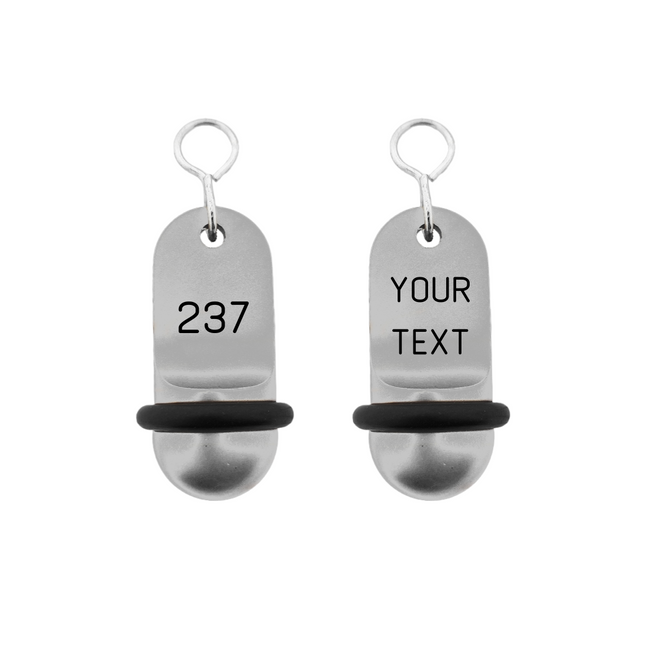 Mini Classic silver hotel keychain engraved – 1 pc