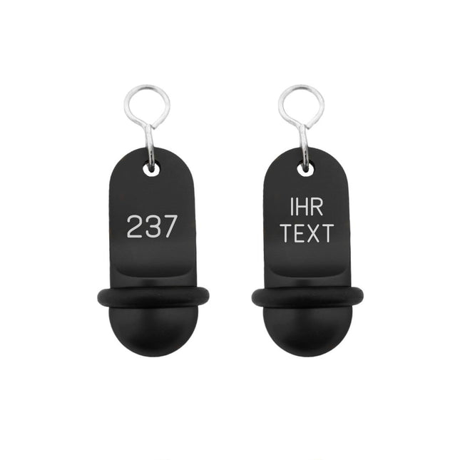 Mini Classic Schwarz graviert - pro Stück