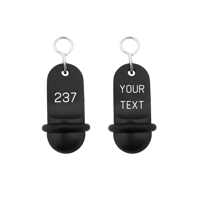 Mini Classic black hotel keychain engraved – 1 pc