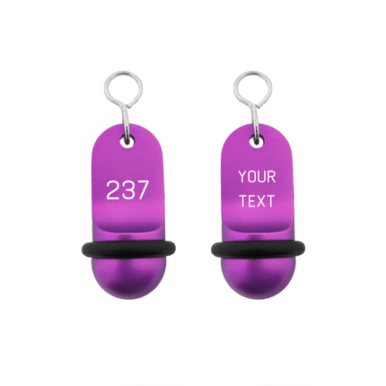 Mini Classic purple hotel keychain engraved – 1 pc