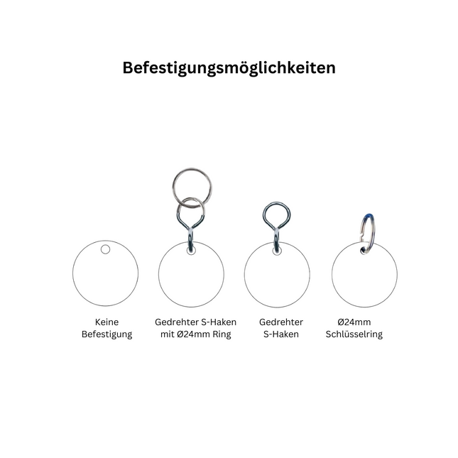Schlüsselmarke mit Logo - pro Stück