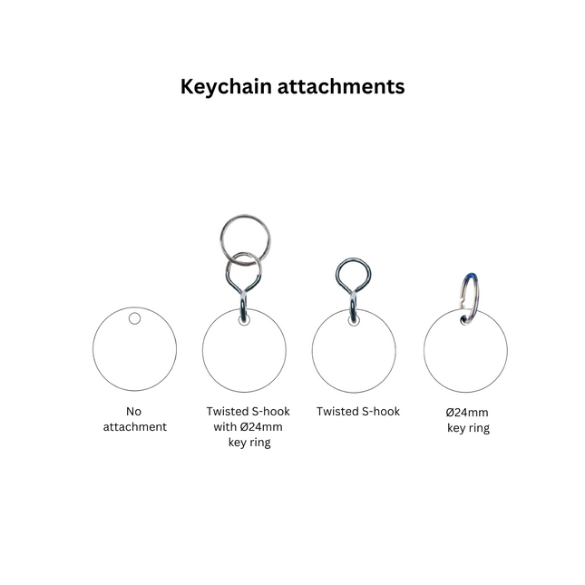 Aluminum key tag 24x40mm with number - 1 pc
