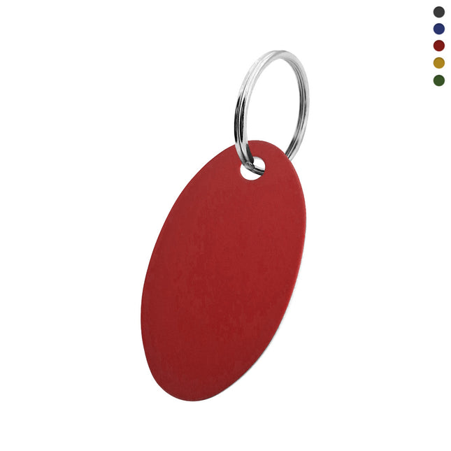 Blank aluminum key tag 24x40mm - 1 pc