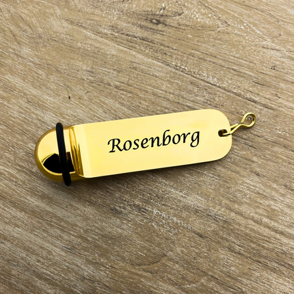 Classico hotel keychain gold engraved - 1 pc