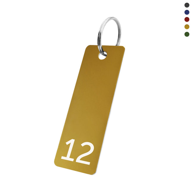 Aluminum key tag 25x70mm with number - 1 pc