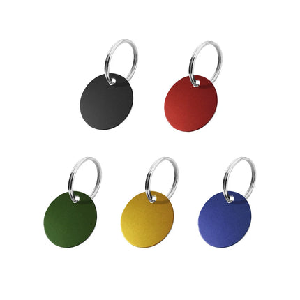 Aluminum key tag with text and logo  - 1 pc