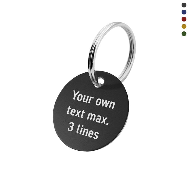Aluminum key tag with text - 1 pc