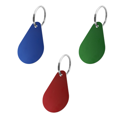Aluminum key tag 29x45mm with number - 1 pc