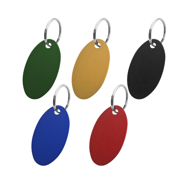 Aluminum key tag 24x40mm with number - 1 pc