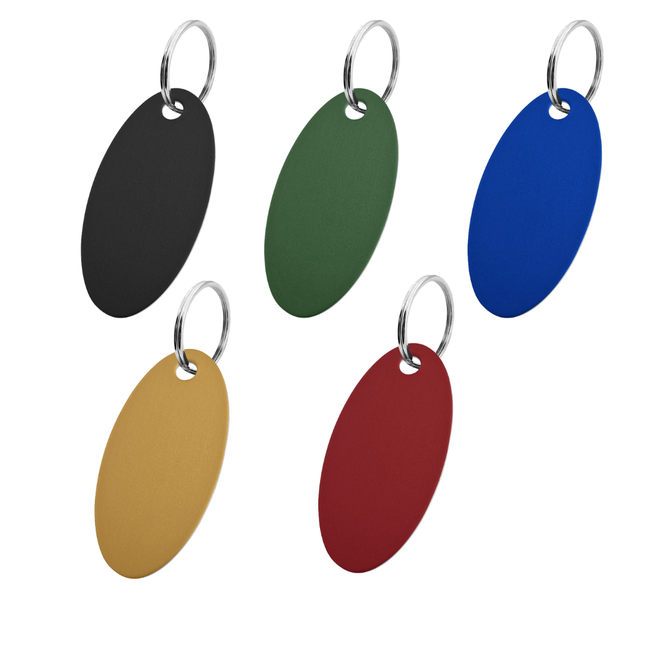 Aluminum key tag 25x50mm with number - 1 pc