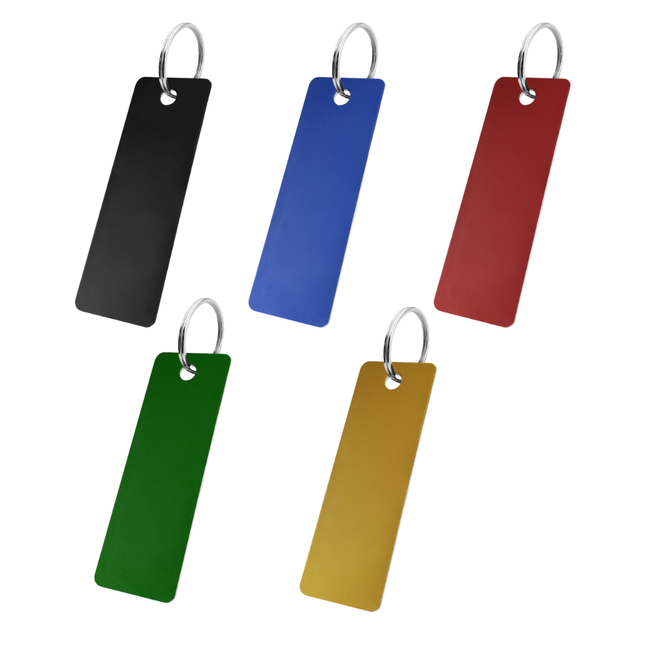Aluminum key tag 25x70mm with number - 1 pc