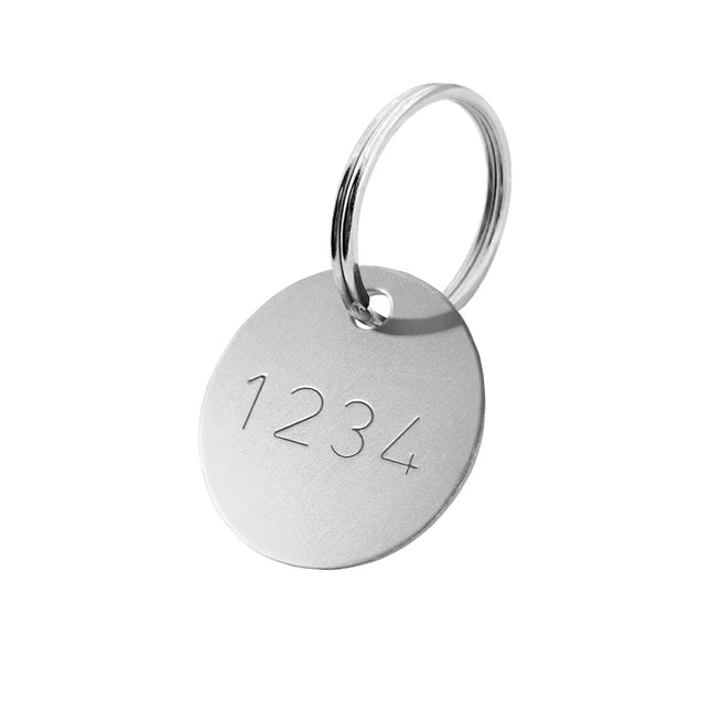 Aluminum key tag with impressed number - 1 pc