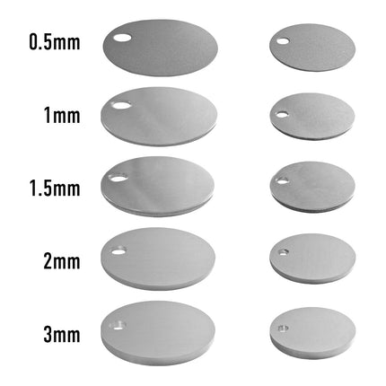 Silver blank  aluminum tags - 1 pc