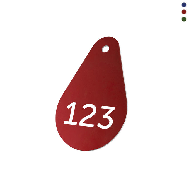 Engraved number tags - 1 pc