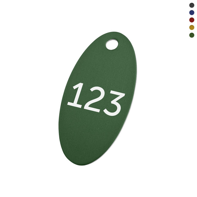 Aluminum metal tags with number - 1 pc