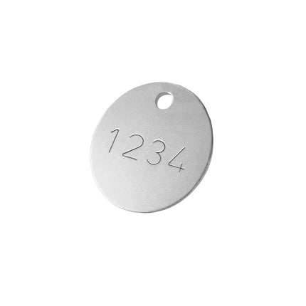Valve tags with impressed numbers - 1 pc