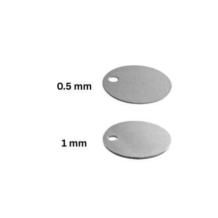 Aluminum key tag with impressed number - 1 pc