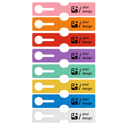 Custom loop lock labels HDPE 273x59mm