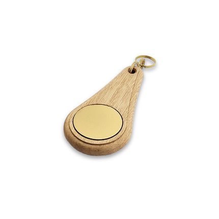 Oaky Drop light brown hotel keychain – 1 pc