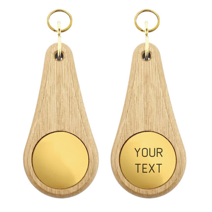 Oaky Drop light brown hotel keychain – 1 pc