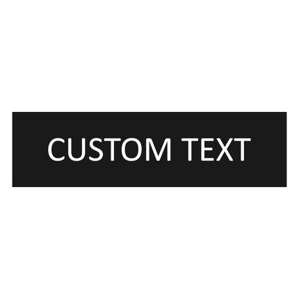 Custom text black door sign 165x45mm - 1 pc