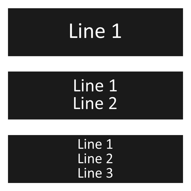 Custom text black door sign 165x45mm - 1 pc