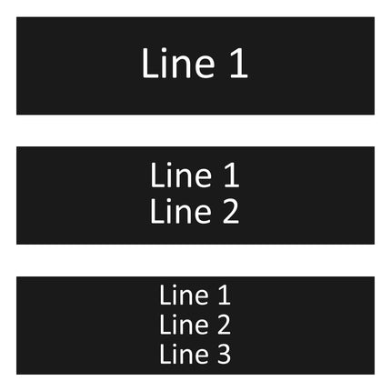 Custom text black door sign 165x45mm - 1 pc