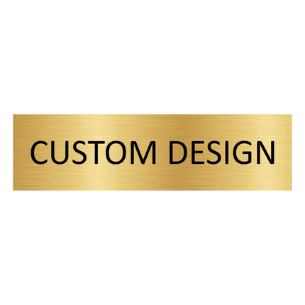 Custom design gold door sign 165x45mm - 1 pc