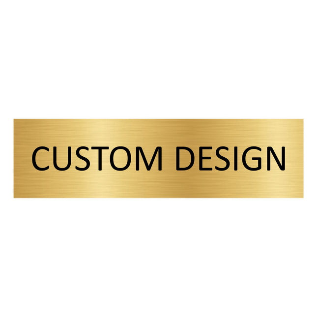 Custom design gold door sign 165x45mm - 1 pc