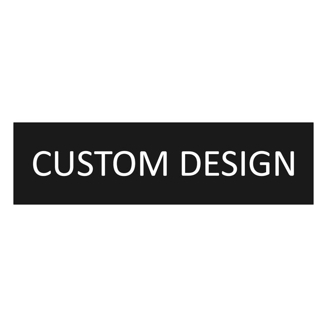Custom design black door sign 165x45mm - 1 pc