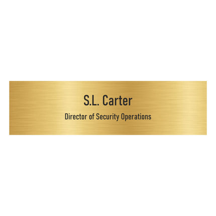 Custom name and title gold door sign 165x45mm - 1 pc