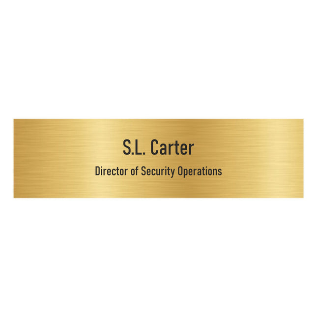 Custom name and title gold door sign 165x45mm - 1 pc