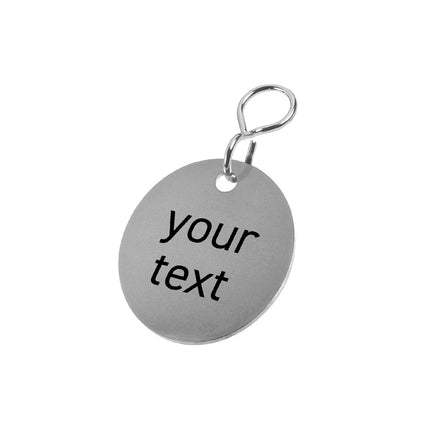 Stainless steel key tags with text - 1 pc