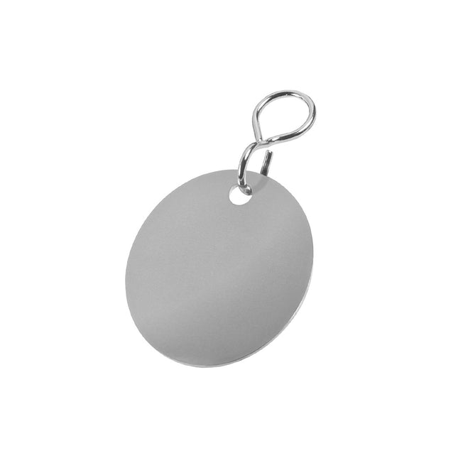 Blank stainless steel key tag - 1 pc
