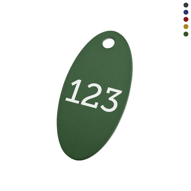 Aluminum metal tags with number - 1 pc