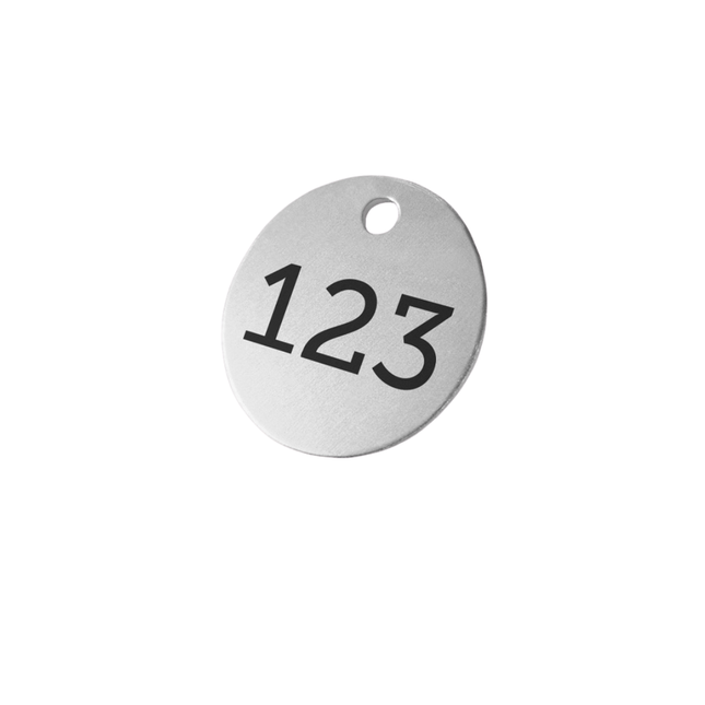 Silver numbered discs - 1 pc