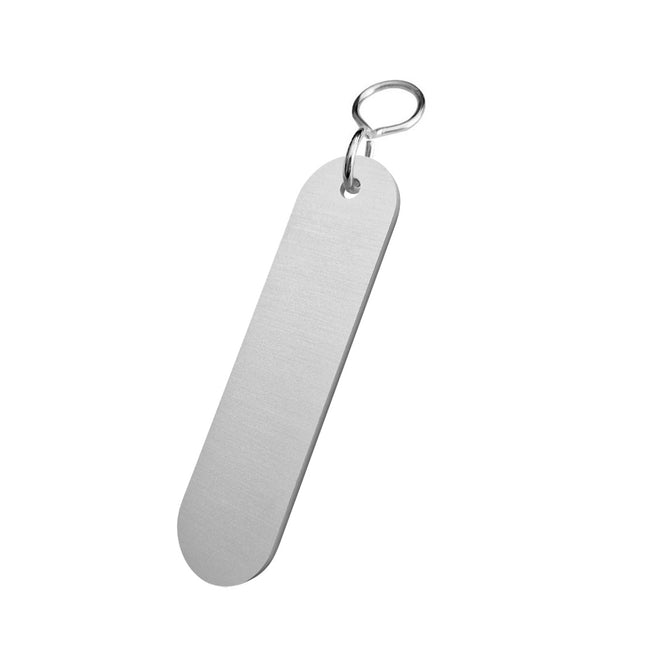 Blank Victor Label hotel keychain silver - 1 pc