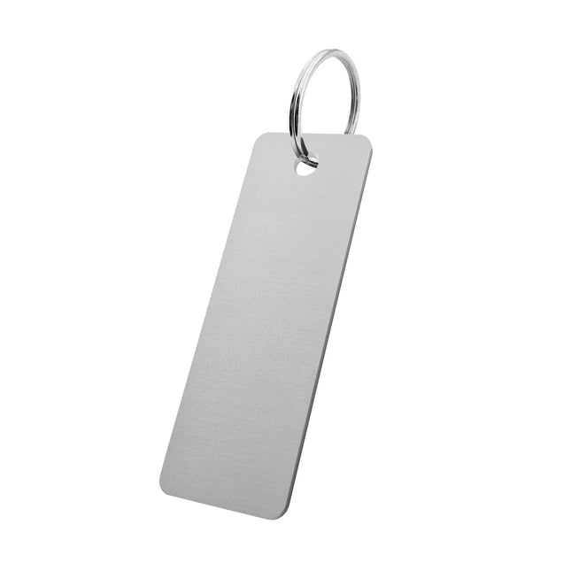 Silver blank key tag 70x25mm – 1 pc