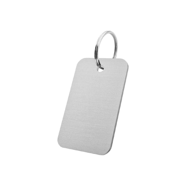 Silver blank key tag 50x30mm – 1 pc