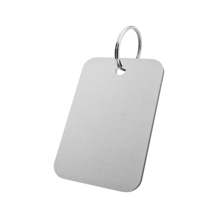 Silver blank key tag 60x40mm – 1 pc