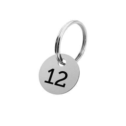 Aluminum key tag 20mm with number – 1 pc