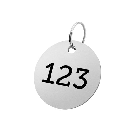 Aluminum key tag 50mm with number – 1 pc
